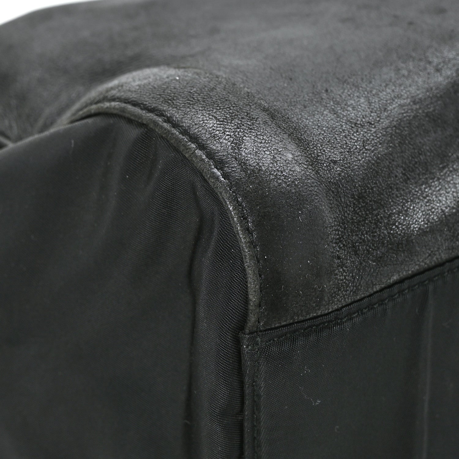 Prada Nappa Tessuto Nylon Chain Tote Black 7 of 10