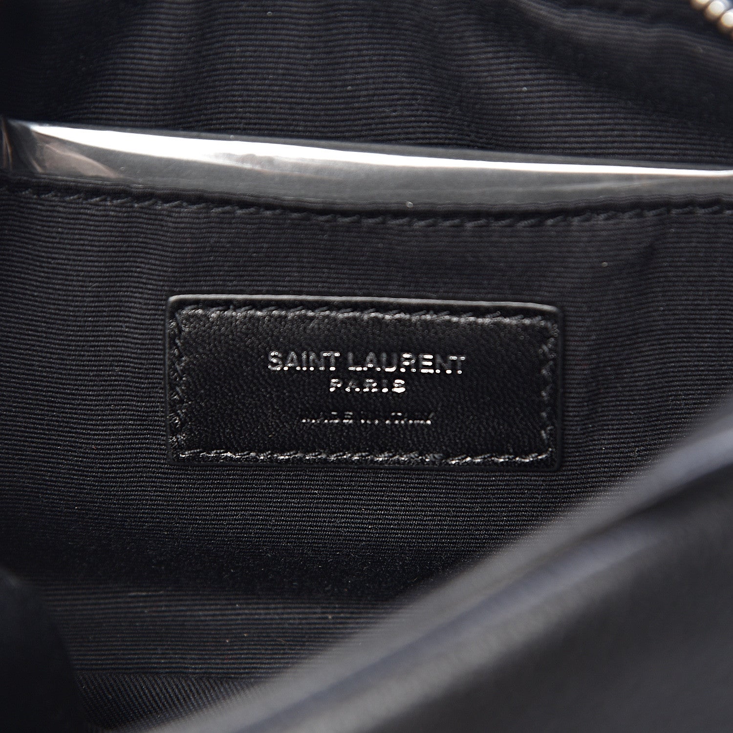 Saint Laurent Lambskin Monogram Lou Belt Bag Black 6 of 10