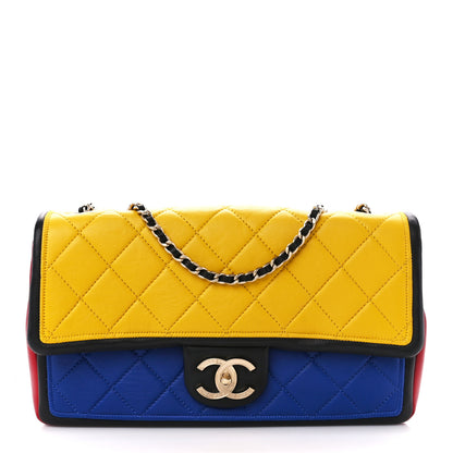 Chanel Lambskin Tri-Color Medium Graphic Flap Multicolor 1 of 12