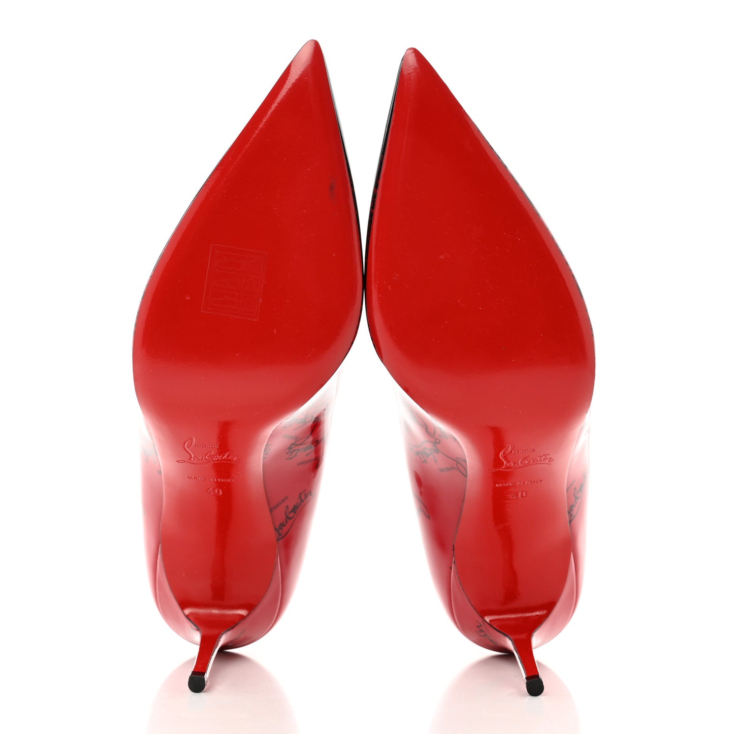Patent Logo Degrade Decollete 554 85 Pumps 40 Black Loubi