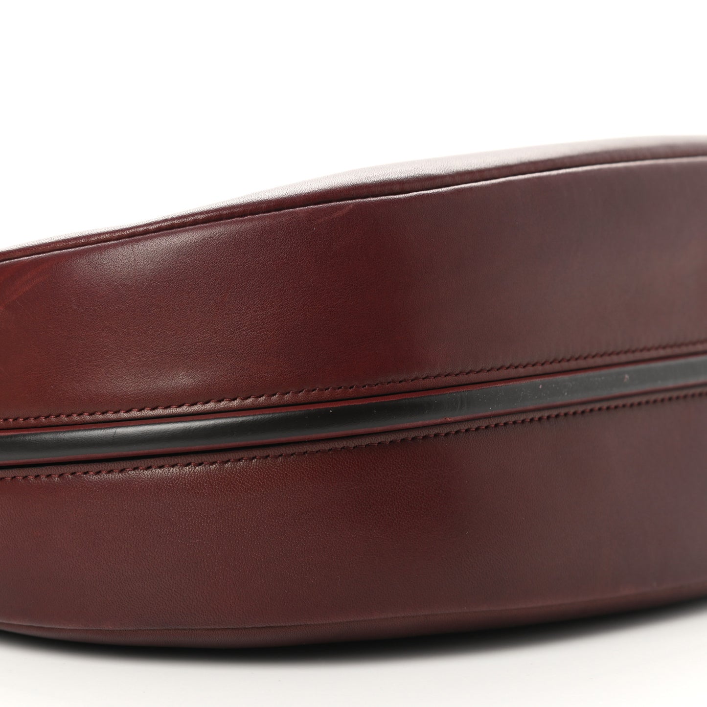 Natural Calfskin Trotteur Messenger Bag Burgundy