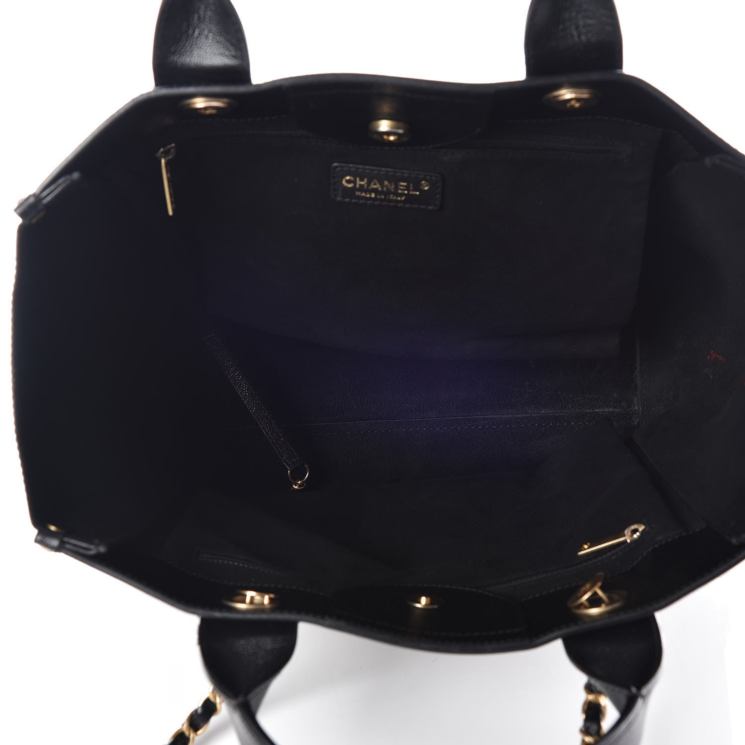 Chanel Caviar Small Studded Deauville Tote Black 8 of 17