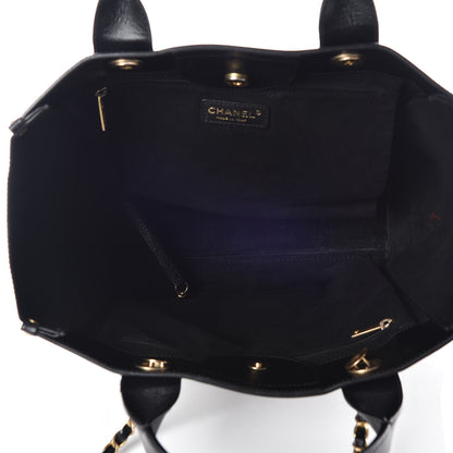 Chanel Caviar Small Studded Deauville Tote Black 8 of 17