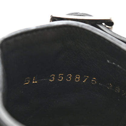 Saint Laurent Smooth Calfskin Studded Womens Punk Ranger Boots 39.5 Black 8 of 11