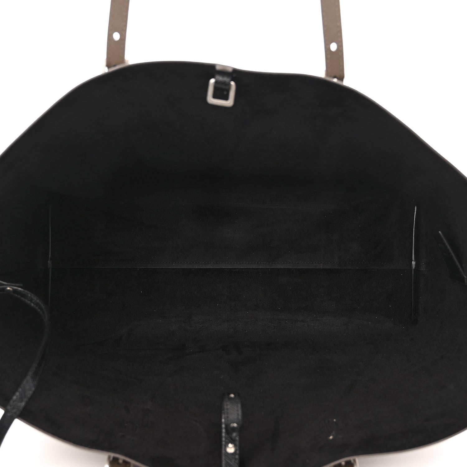 Saint Laurent Grained Calfskin Large Shopping Tote Warm Taupe Black 6 of 10