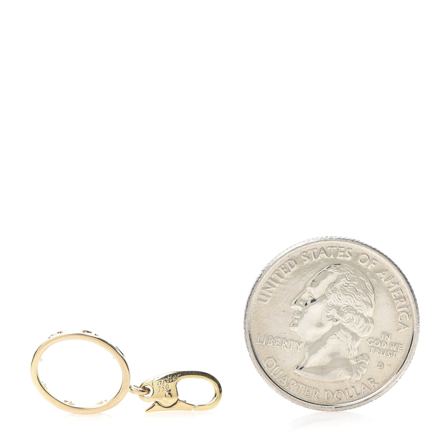 Cartier 18K Yellow Gold Diamond LOVE Ring Charm 2 of 5
