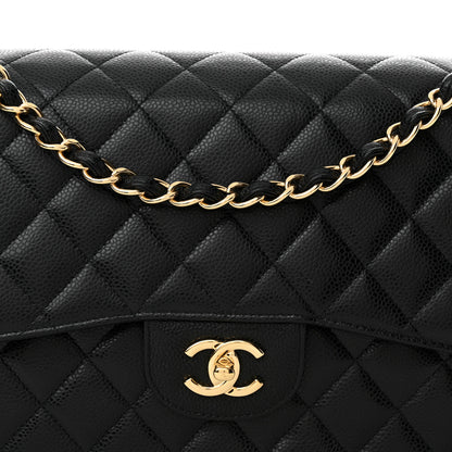 Chanel Caviar Quilted Jumbo Double Flap Black 8 of 12