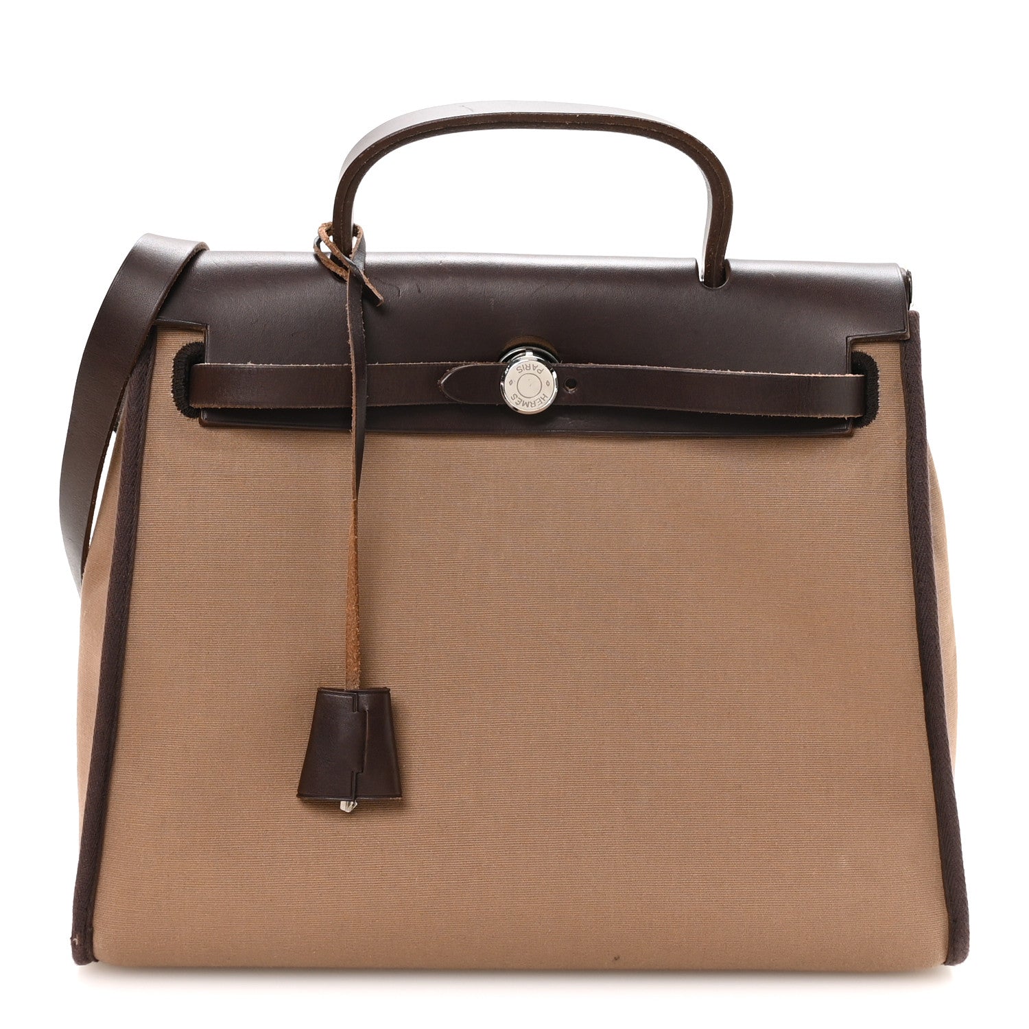 Hermes Toile Vache Hunter Herbag 30 PM Etoupe Ebene 1 of 9