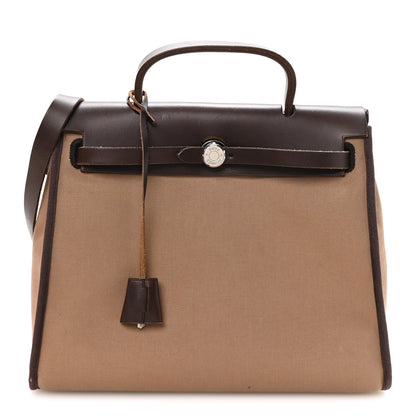 Hermes Toile Vache Hunter Herbag 30 PM Etoupe Ebene 1 of 9
