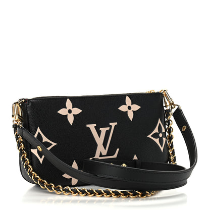 Louis Vuitton Empreinte Monogram Giant Multi Pochette Accessories Black Beige 3 of 10