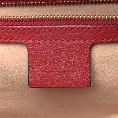 Gucci GG Supreme Monogram Flora Web Small Ophidia Top Handle Shoulder Bag Hibiscus Red 5 of 5