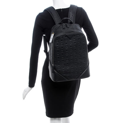 MCM Calfskin Ottomar Monogram Duke Backpack Black 2 of 10