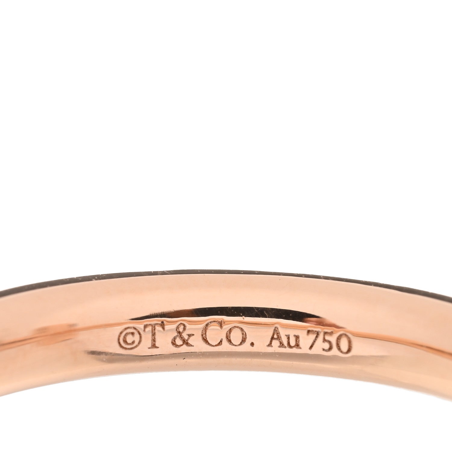 Tiffany 18K Rose Gold Diamond 2.5mm T T1 Ring 51 5.75 4 of 5