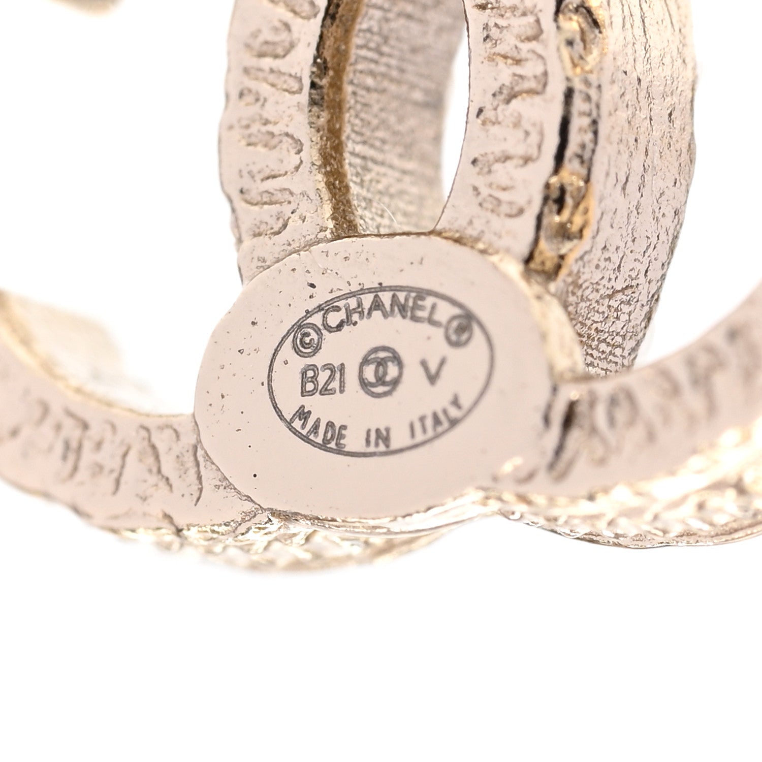 Chanel Crystal Pearl Mini Timeless CC Earrings Gold 4 of 4