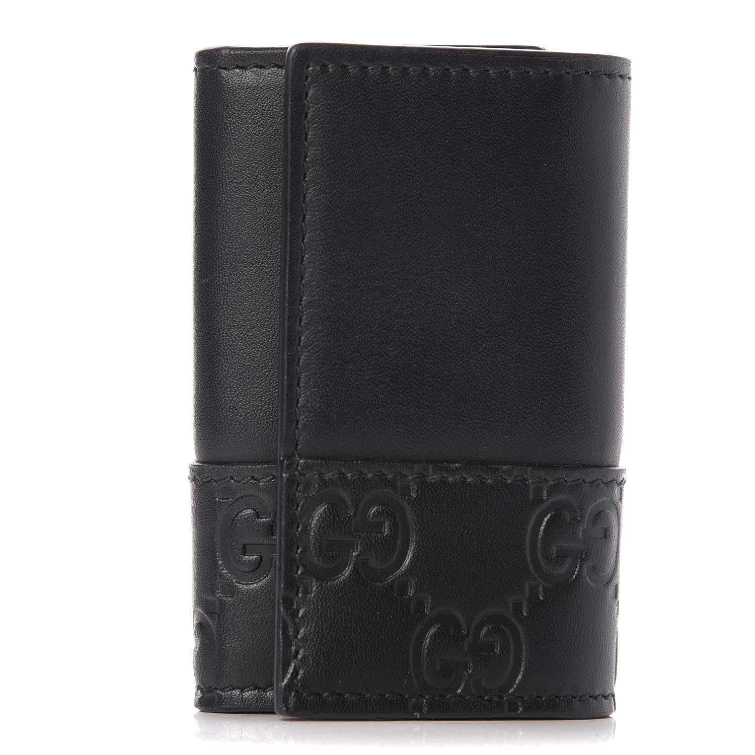 Gucci Guccissima 6 Key Holder Case Black 1 of 7