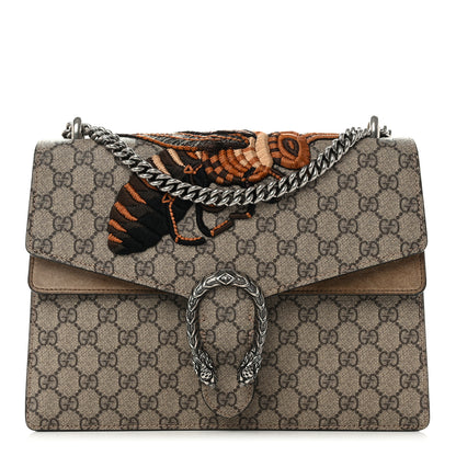 Gucci GG Supreme Monogram Bee Embroidered Medium Dionysus Shoulder Bag Taupe 1 of 13