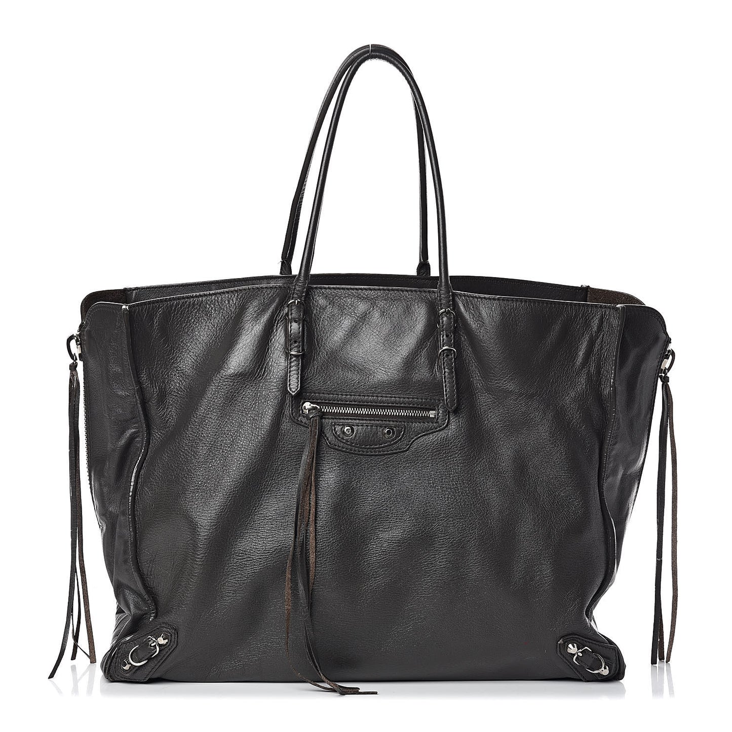 Veau Papier A4 Zip Around Tote Coffee