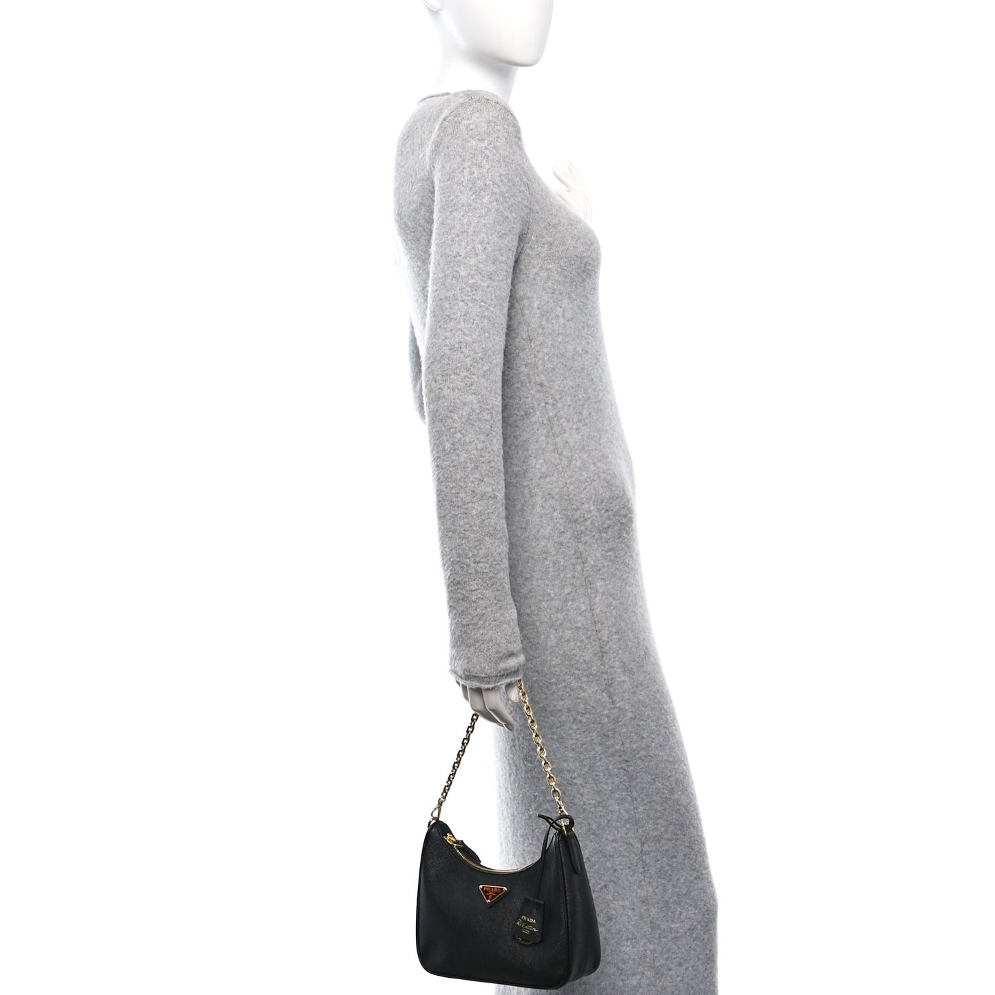 Saffiano Lux Re-Edition 2005 Shoulder Bag Black
