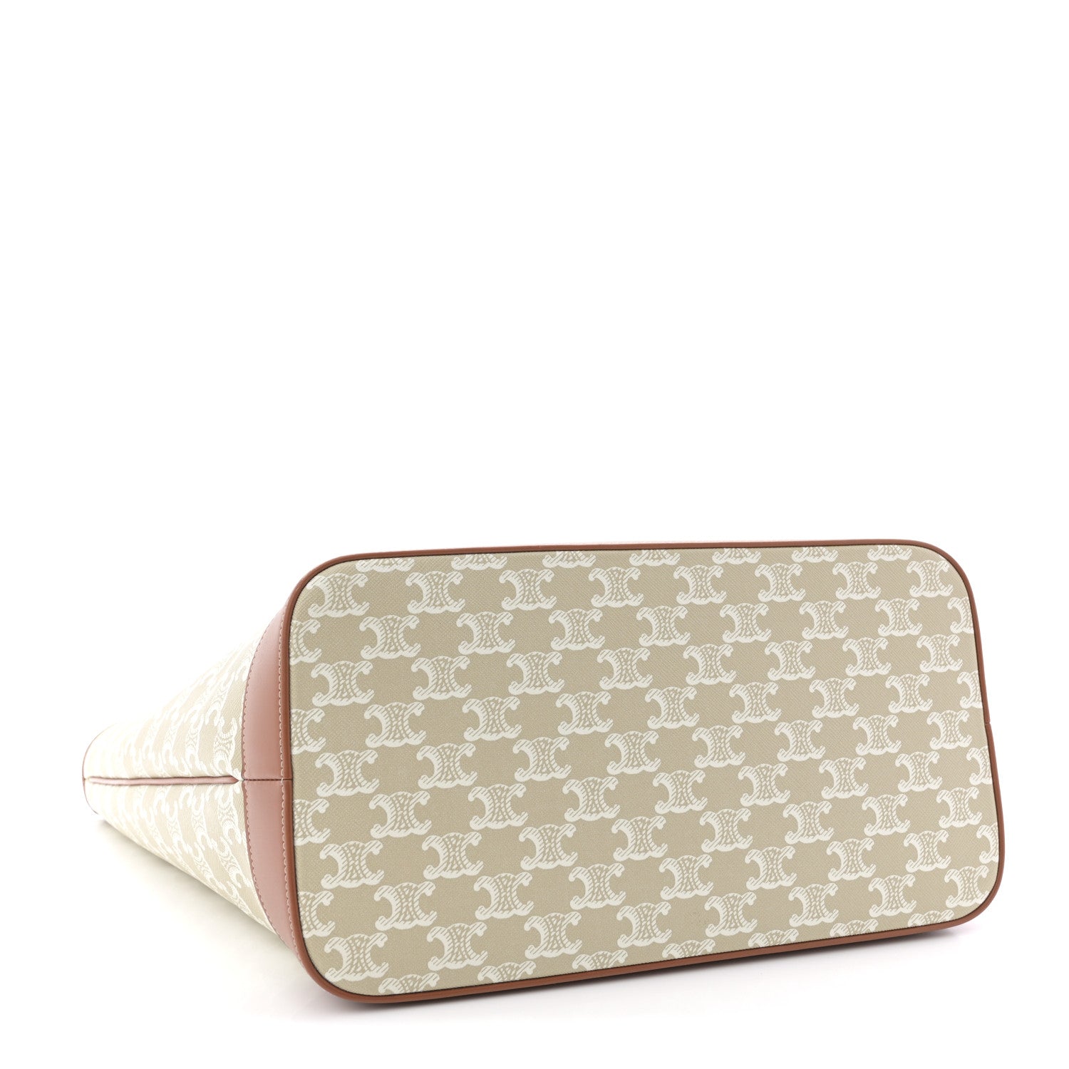 Celine Triomphe Canvas Calfskin Medium Cabas Bag Grege 4 of 11