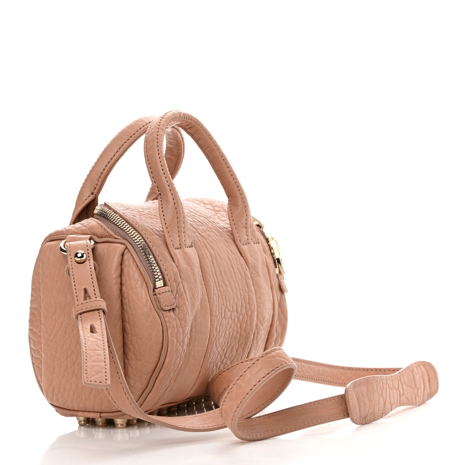 Alexander Wang Pebbled Lambskin Mini Rockie Latte Gold Hardware 3 of 11
