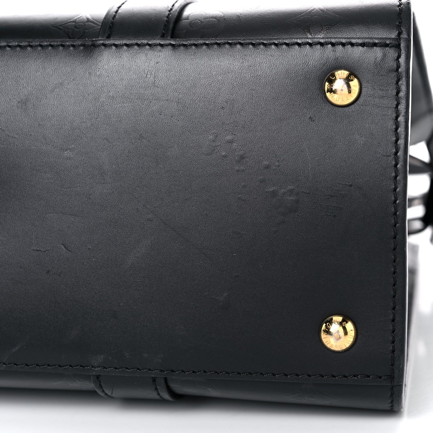 Monogram Cuir Plume Very Tote MM Black