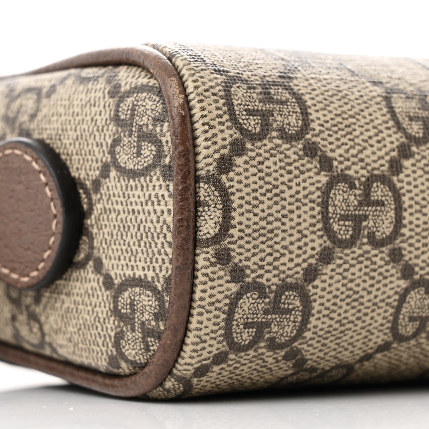 Gucci GG Supreme Monogram Web Mini Ophidia Shoulder Bag Brown 9 of 11