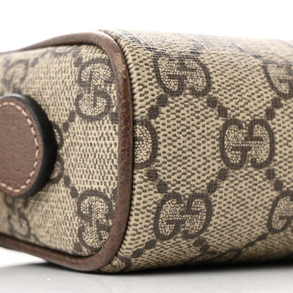 Gucci GG Supreme Monogram Web Mini Ophidia Shoulder Bag Brown 9 of 11