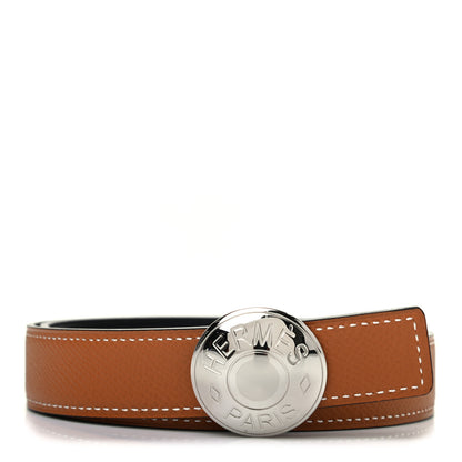 Hermes Epsom Swift Belt 70 Gold Black 1 of 5