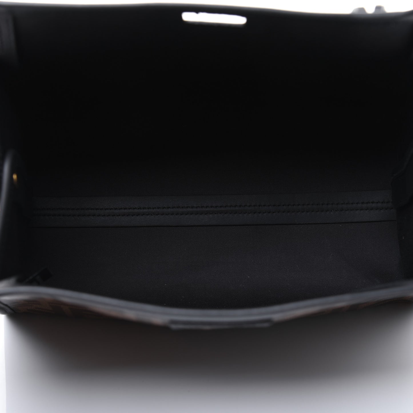 Glazed Fabric Vitello Century FF 1974 Stamp Patch Mini Peekaboo Defender Cover Mogano Panna Black
