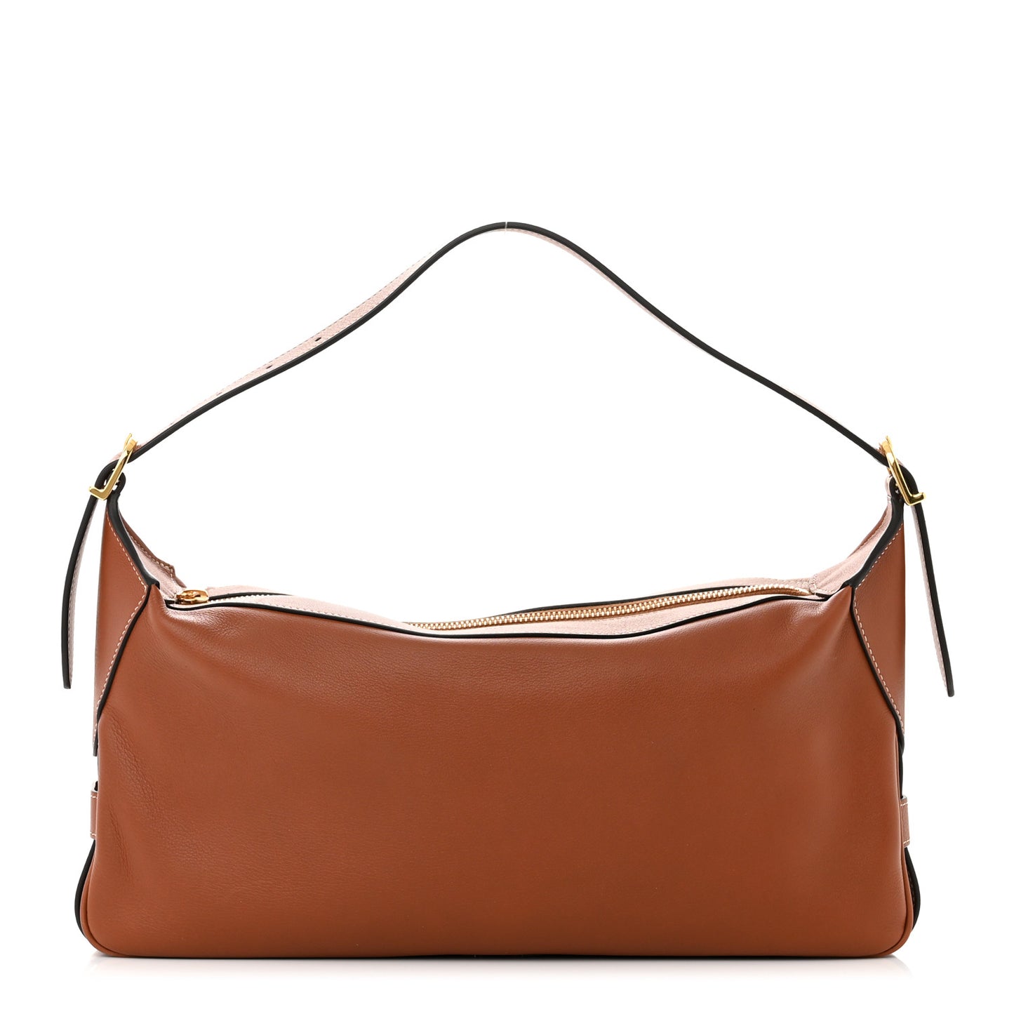 Supple Calfskin Medium Romy Shoulder Bag Tan