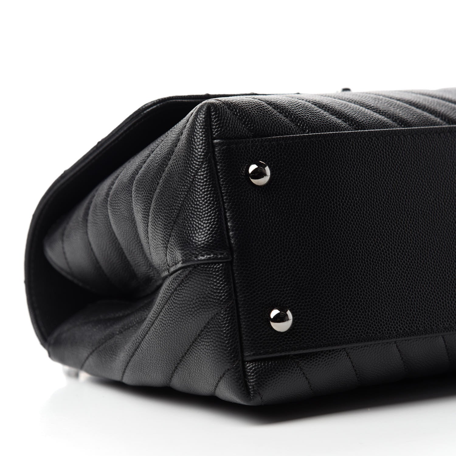 Chanel Caviar Chevron Quilted Small Coco Handle Flap Black 6 of 11