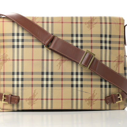 Burberry Haymarket Check Messenger Bag Brown 8 of 17
