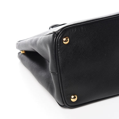 Prada Saffiano Medium Galleria Double Zip Tote Black 7 of 9