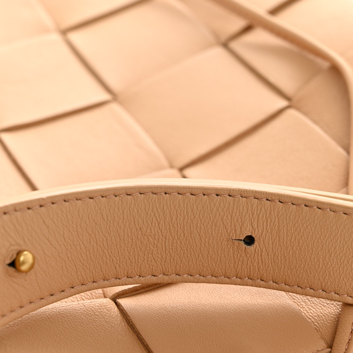 Bottega Veneta Lambskin Maxi Intrecciato Cassette Messenger Almond 12 of 13
