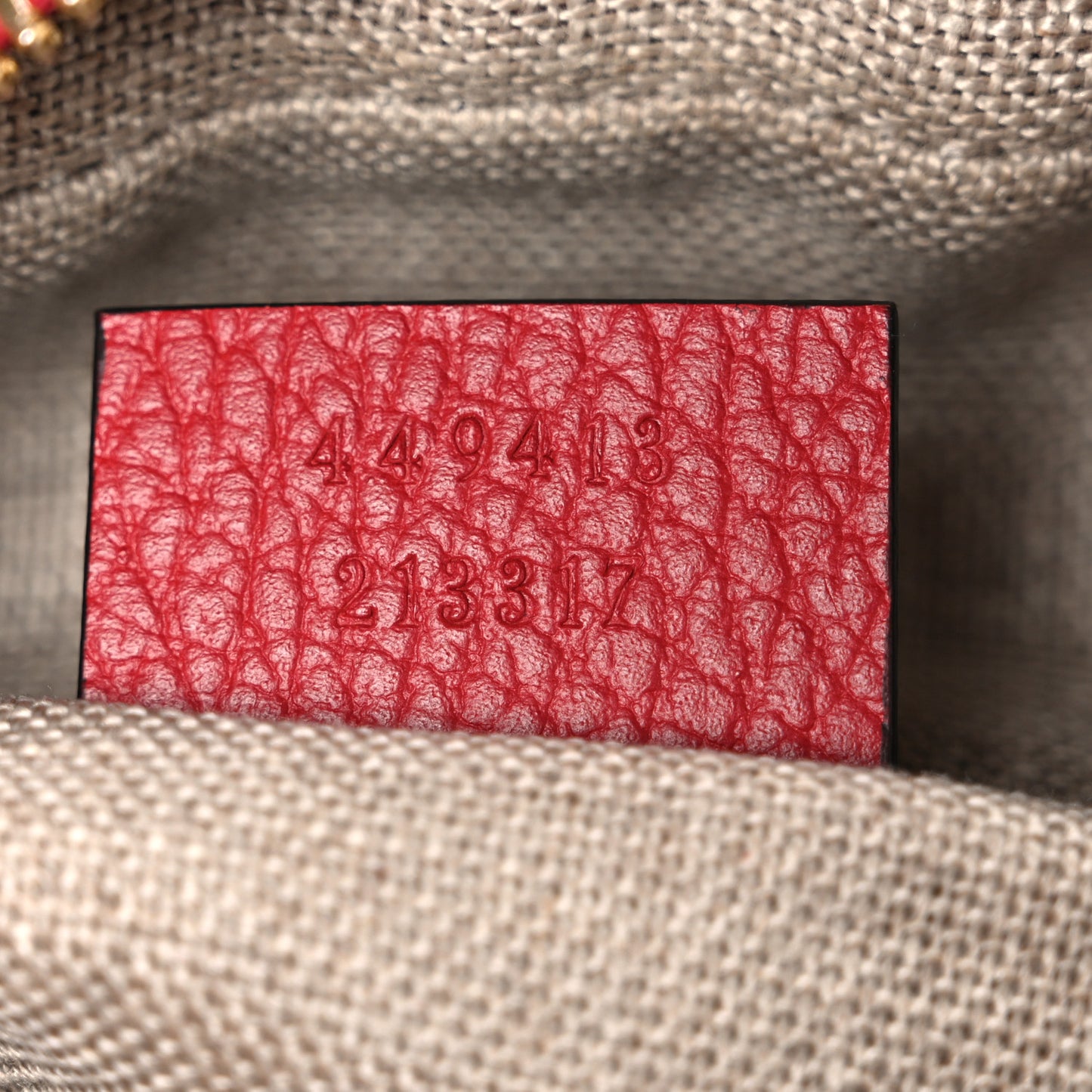 Monogram Dollar Calfskin Mini Bree Messenger Bag Red