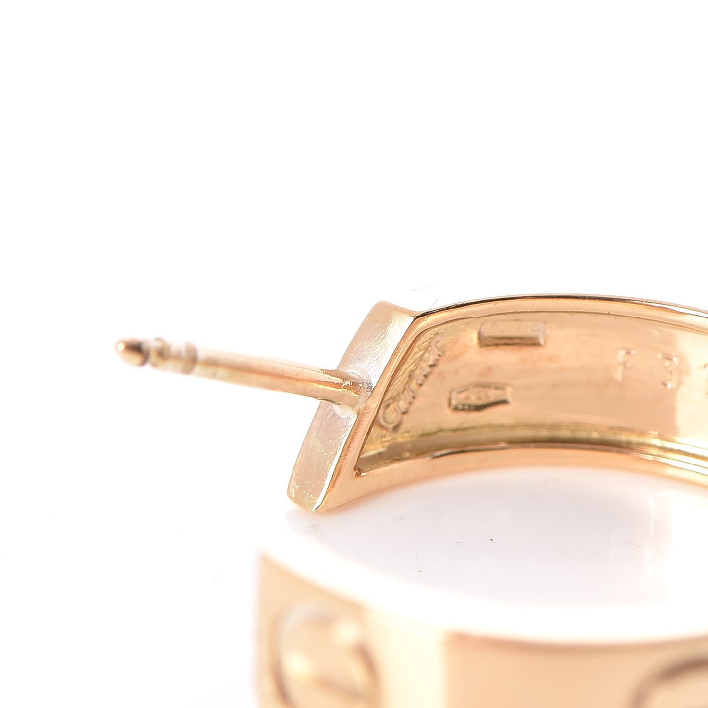 18K Yellow Gold 5.5mm LOVE Hoop Earrings