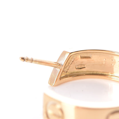 Cartier 18K Yellow Gold 5.5mm LOVE Hoop Earrings 3 of 9