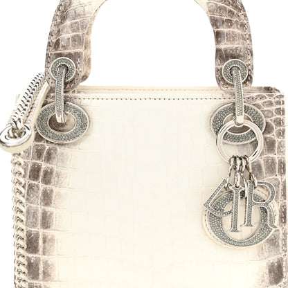 Christian Dior Niloticus Crocodile Himalaya Crystal Mini Lady Dior White 8 of 15