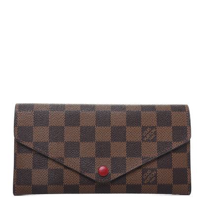 Louis Vuitton Damier Ebene Josephine Wallet Red 1 of 15