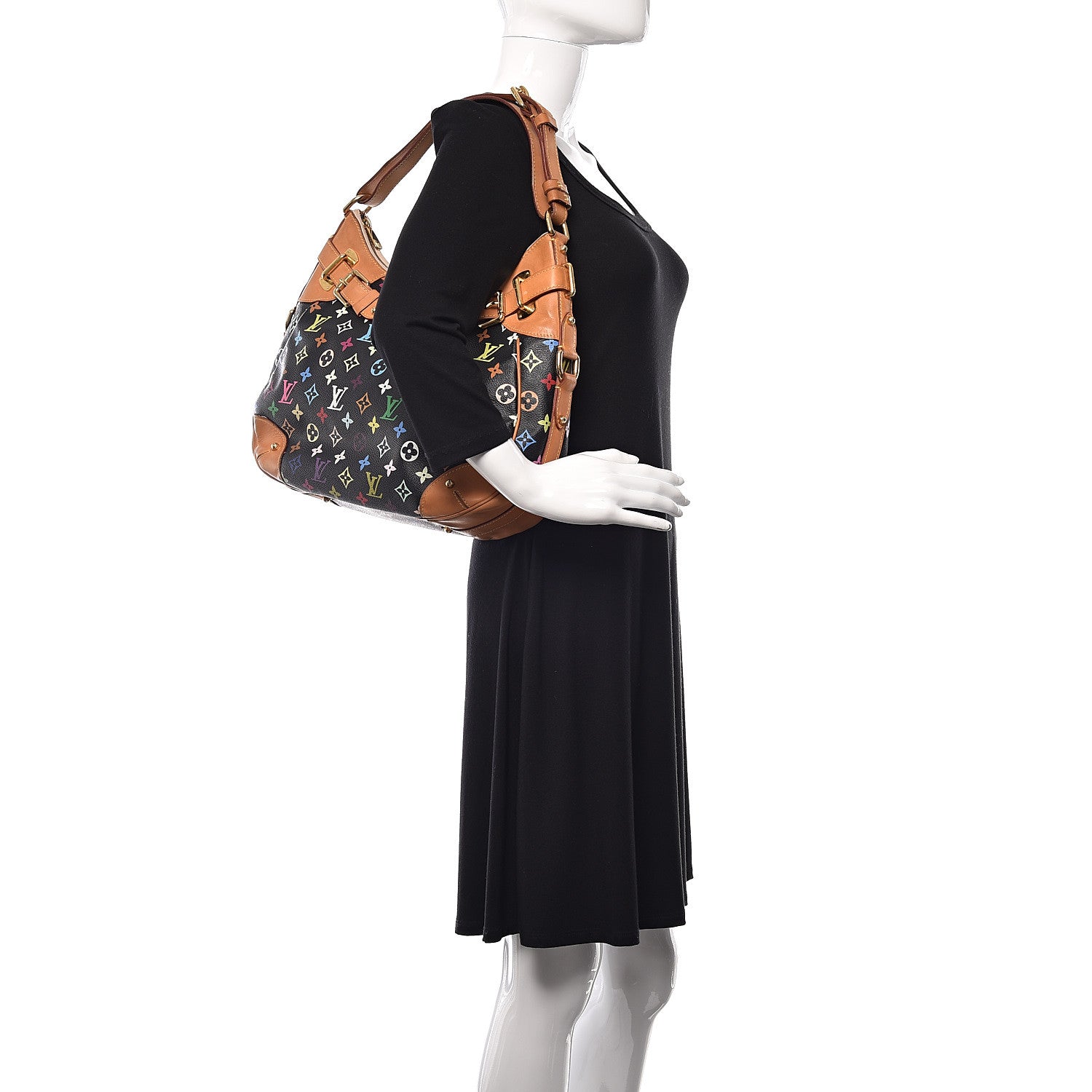 Louis Vuitton Monogram Multicolor Greta Black 2 of 16