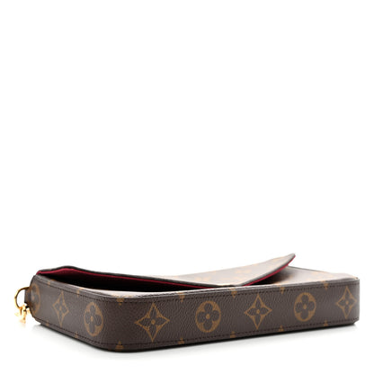 Louis Vuitton Monogram Pochette Felicie Chain Wallet Fuchsia 5 of 13