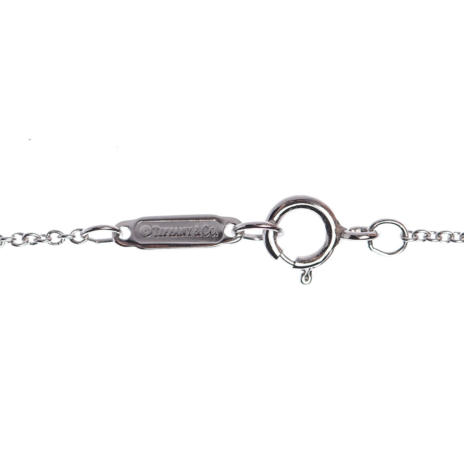 Tiffany Platinum Diamond Horseshoe Pendant Necklace 6 of 6