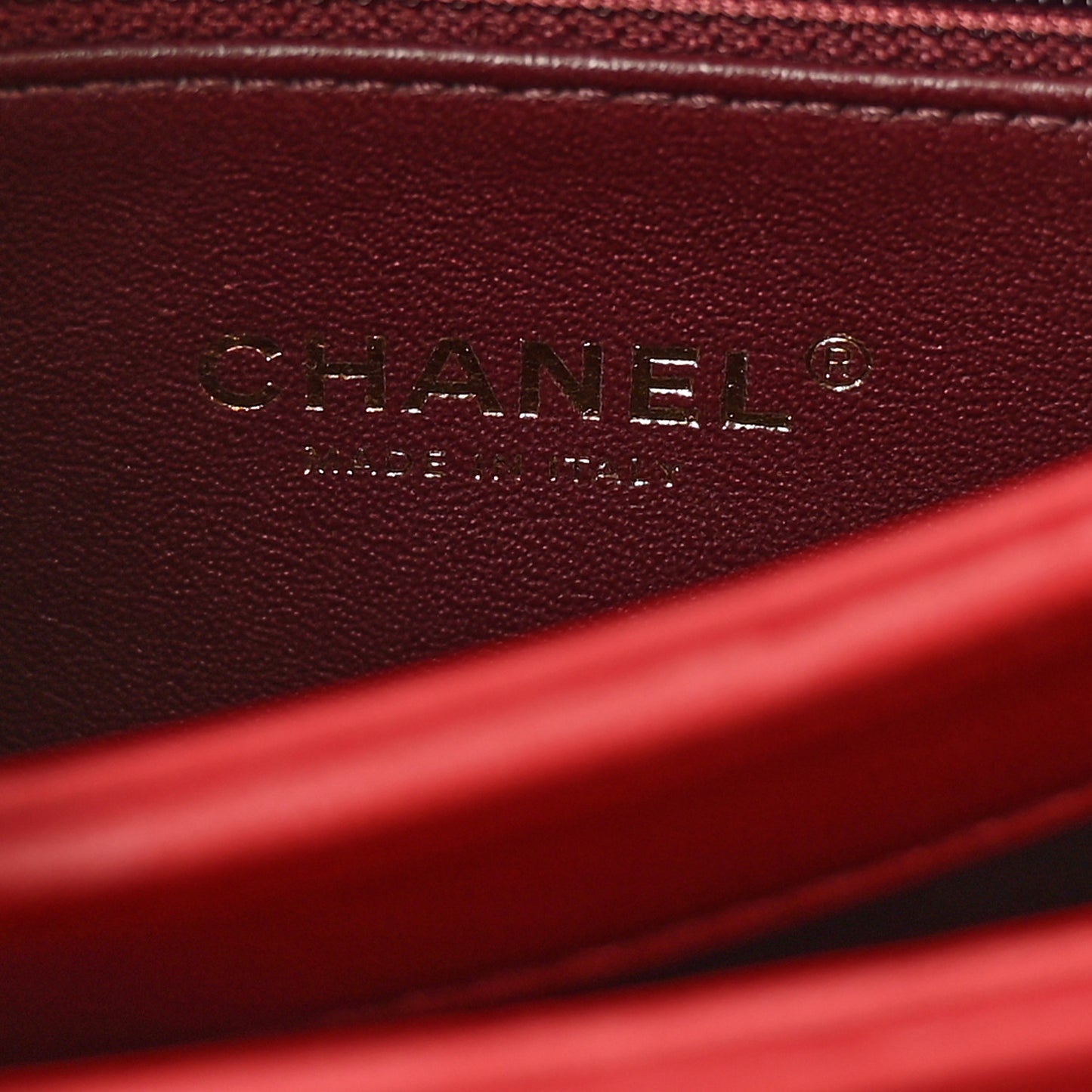 Lambskin Quilted Small Trendy CC Flap Dual Handle Bag Red