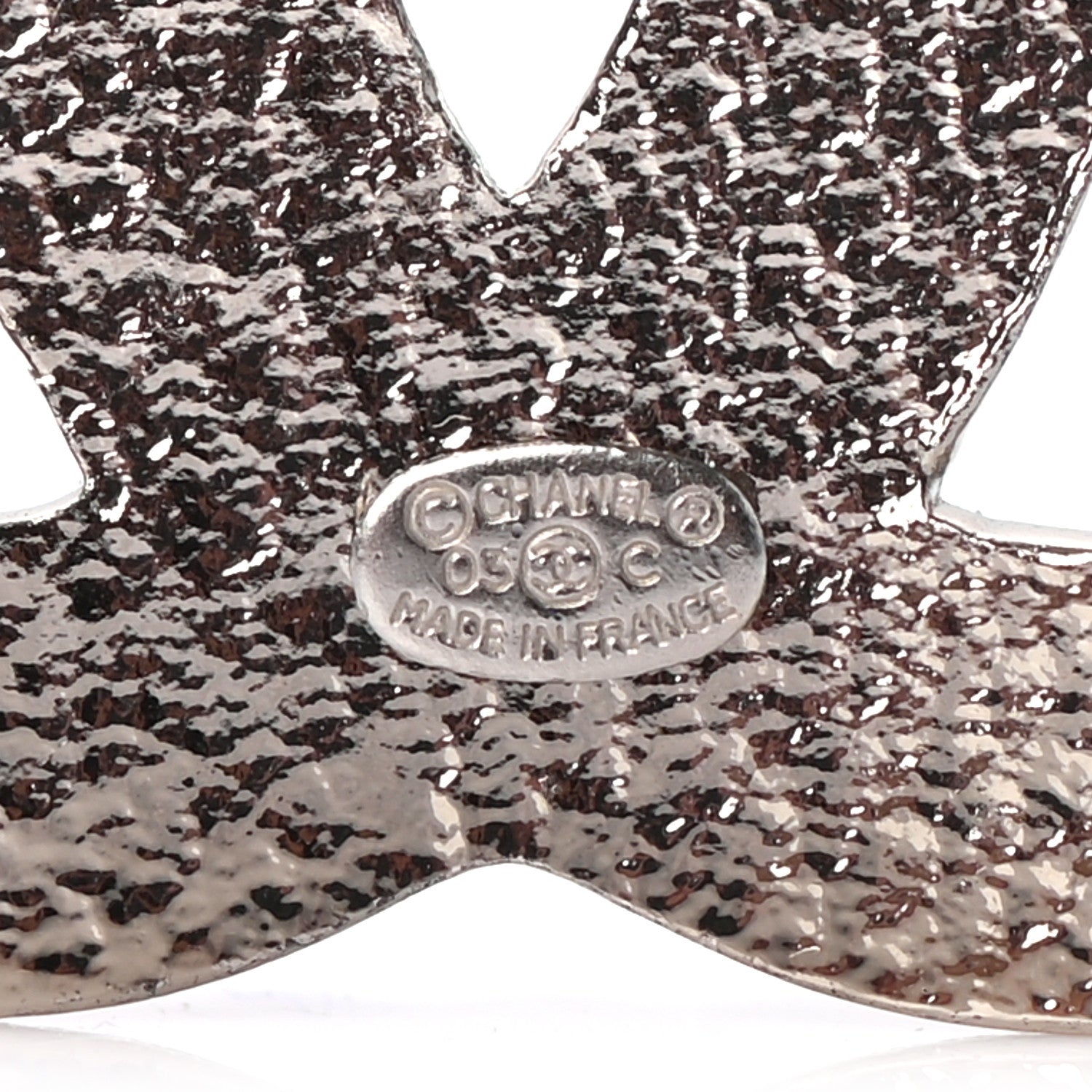Chanel Bead CC Brooch Black Silver 4 of 4