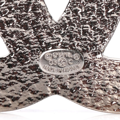 Chanel Bead CC Brooch Black Silver 4 of 4