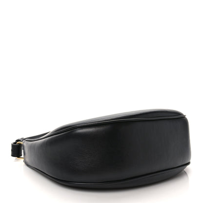 Celine Smooth Calfskin Medium Strap Ava Triomphe Shoulder Bag Black 4 of 9