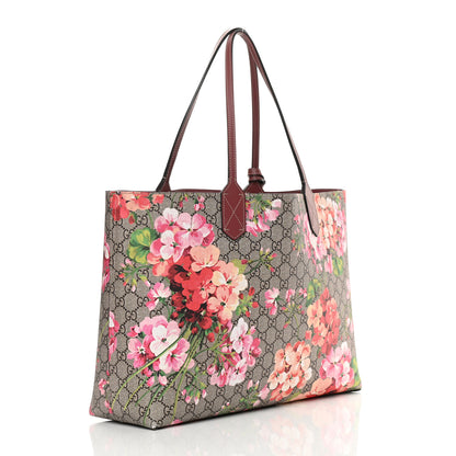 Gucci GG Supreme Monogram Blooms Medium Reversible Tote Beige Multicolor Dry Rose 4 of 22