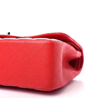 Chanel Caviar Quilted Jumbo Double Flap Red 9 of 11
