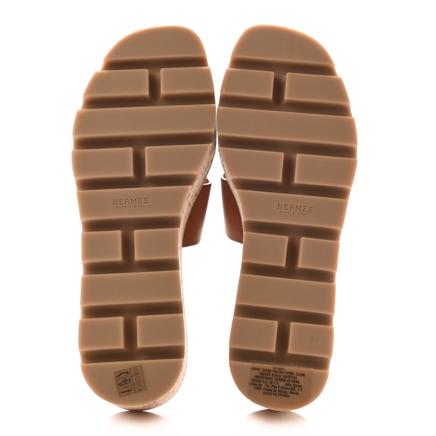 Calfskin Cork Eze 30 Sandals 37 Marron Glaise