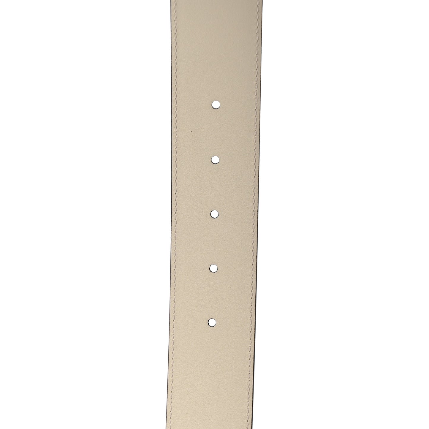 Azalea Calfskin Enamel Monochrome Double G 40mm Belt 85 34 Mystic White